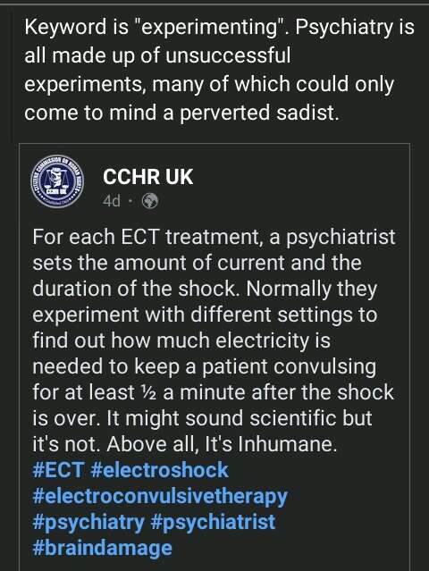 ECT - experimenting by Psychiatrists